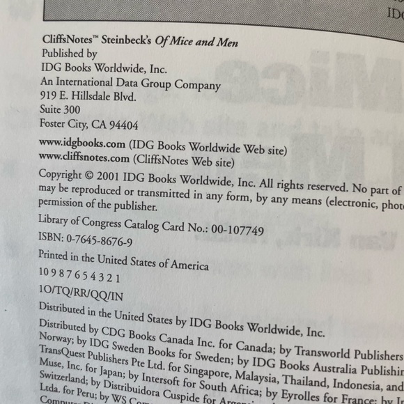 Cliff’s Notes Study Materials for “Of Mice and Men” and “To Kill a Mockingbird” - Picture 6 of 8
